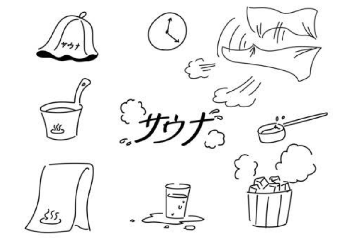 サウナのイラスト写真